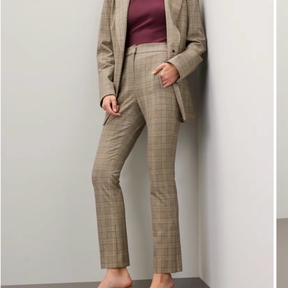 VERONICA BEARD Arte Pants - High Rise Cropped Checkered Pants Size 2